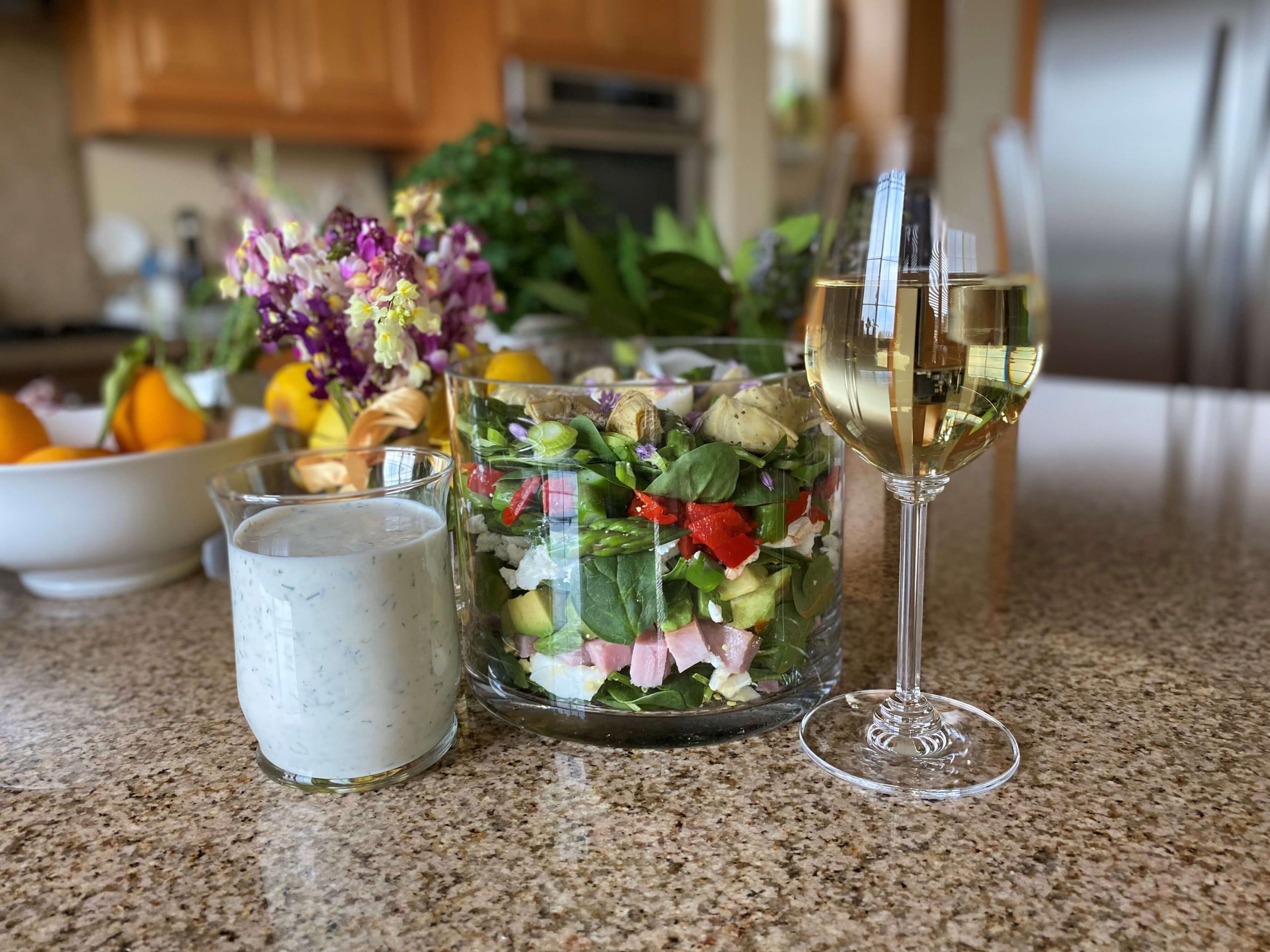 California Cobb Salad with Creamy Dill Dressing