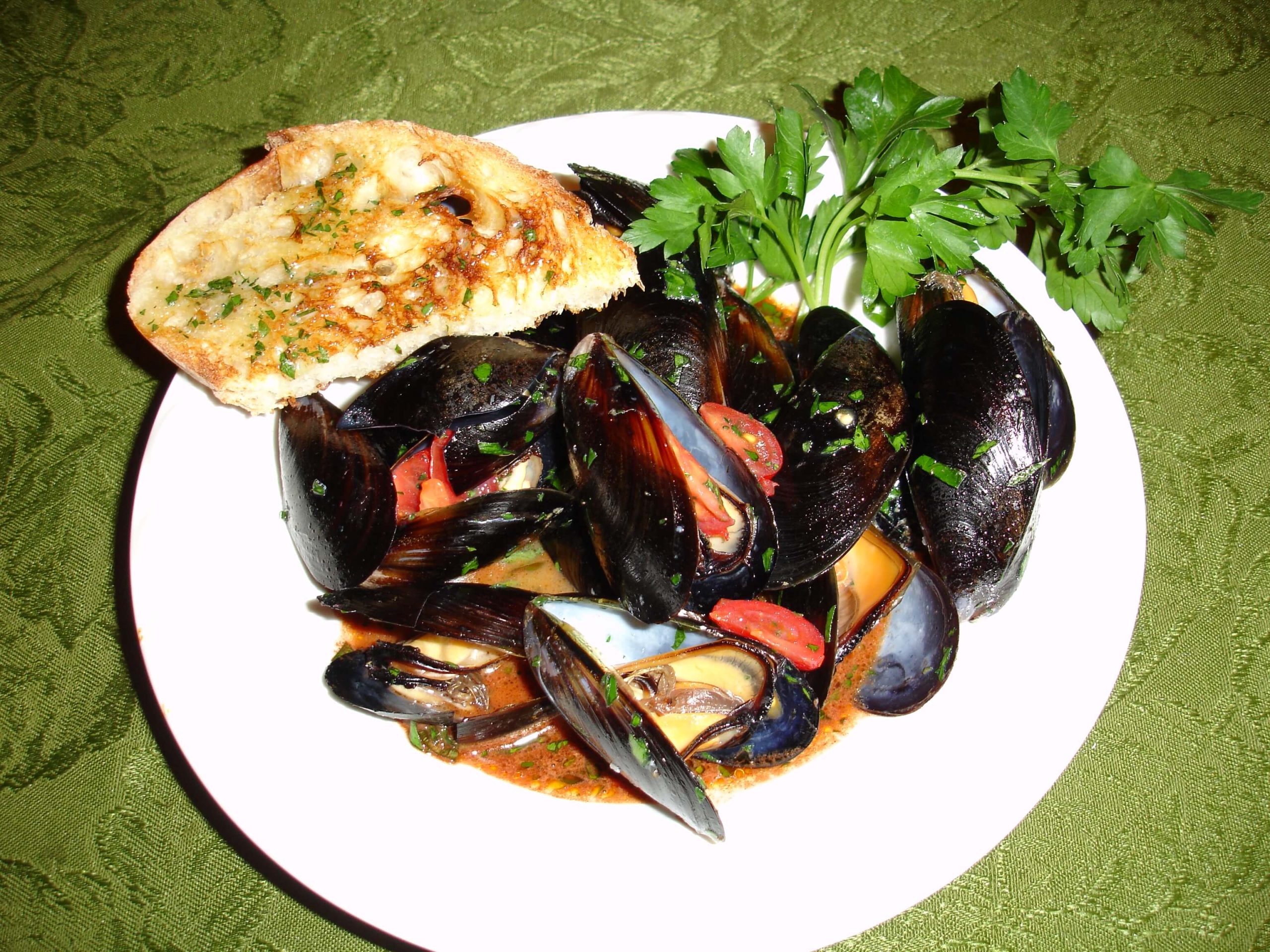 Roasted Mussels, Smoked Paprika Broth PIC