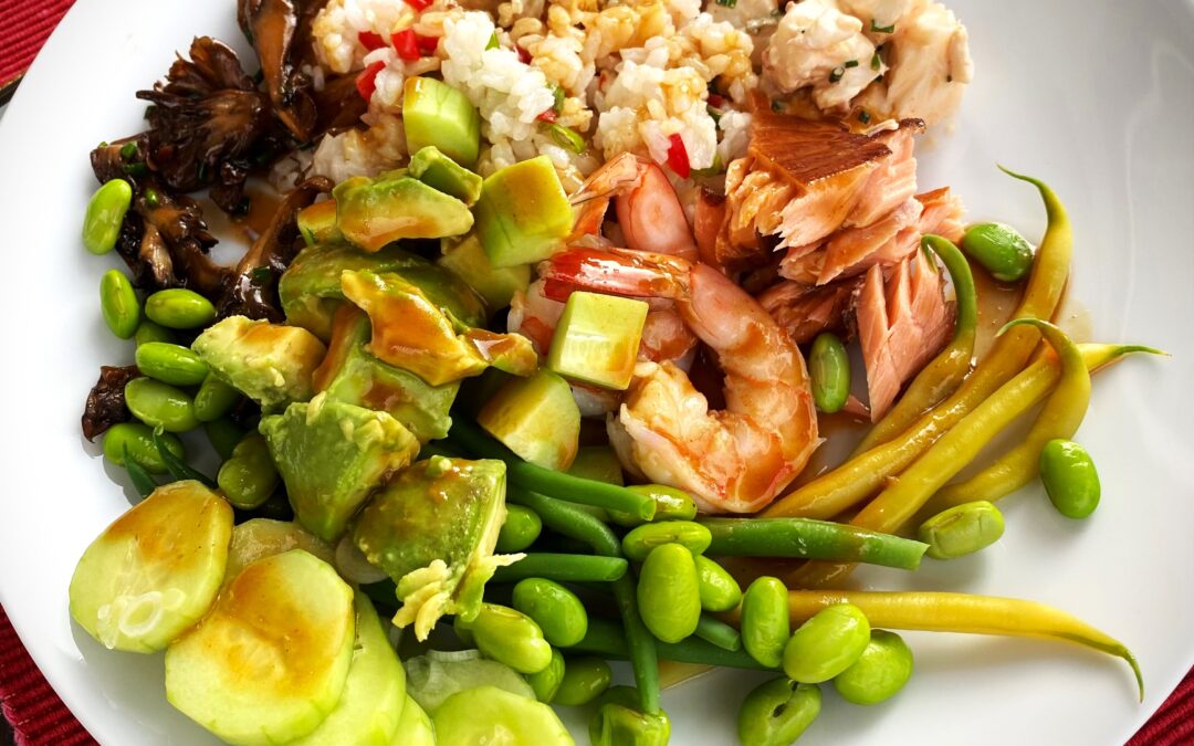 Sushi Salad with Shrimp and Avocado